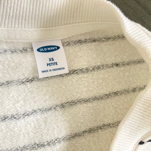 Old Navy Tunic Sweatshirt Stripe French Terry Crewneck Top - Picture 6 of 6